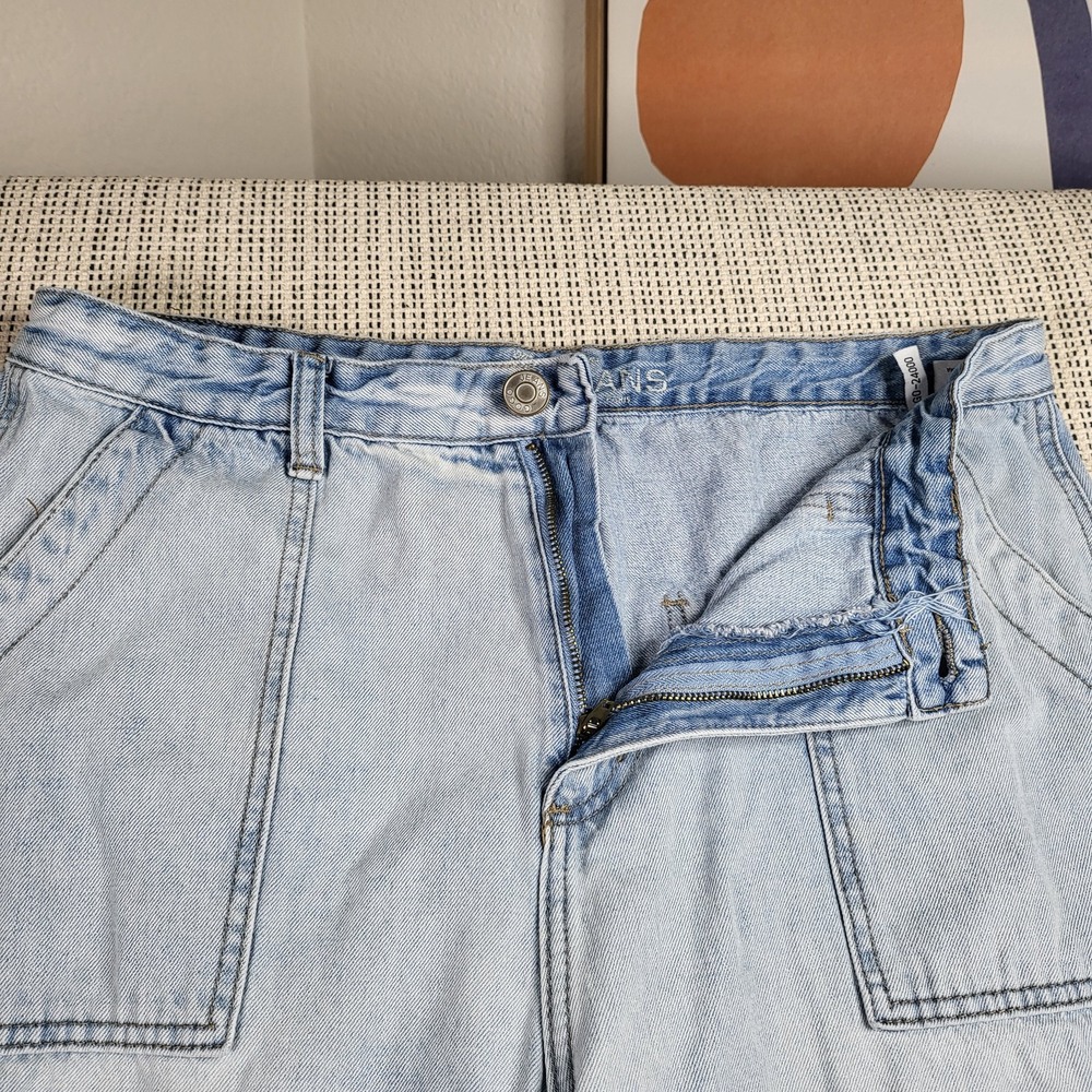 Gogo Jeans Carpenter Pants Mens 32 Light Wash Denim Workwear Utility Pockets 90s